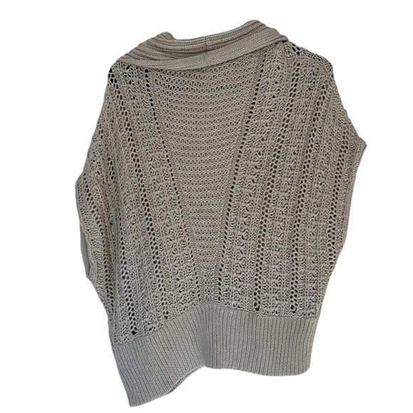 Anthropologie Moth Knit Shrug Sweater Size M/L Tan Oversized Wool Blend - Picture 2 of 5